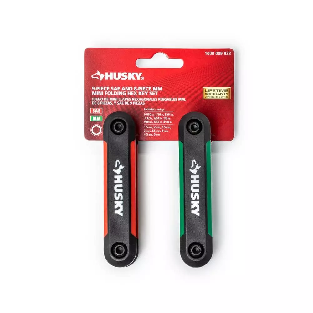 Husky Mini Folding Hex Key Set (9-Piece SAE, 8-Piece MM) 7 Husky Mini Folding Hex Key Set (9-Piece SAE, 8-Piece MM) - Image 5