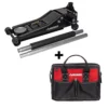 Husky 3-Ton Low Profile Floor Jack with Quick Lift with 12 in. 4 Pocket Zippered Tool Bag