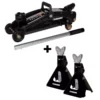 Husky 2 -Ton Hydraulic Trolley Jack and Jack Stand Pair