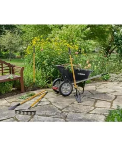 Husky 57 in. Wood Handle 16-Tine Bow Rake -FixPro Store husky landscaping rakes 77105 942 fa 1000