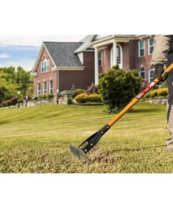 Husky 54 in. Long Wood Handle 19-Tine Adjustable Thatch Rake -FixPro Store husky landscaping rakes 77113 950 1f 1000