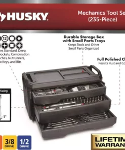 Husky Mechanics Tool Set (235-Piece) -FixPro Store husky mechanics tool sets h235mtschest 40 1000