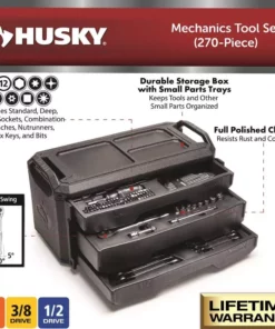 Husky Mechanics Tool Set (270-Piece) -FixPro Store husky mechanics tool sets h270mtsrm 40 1000