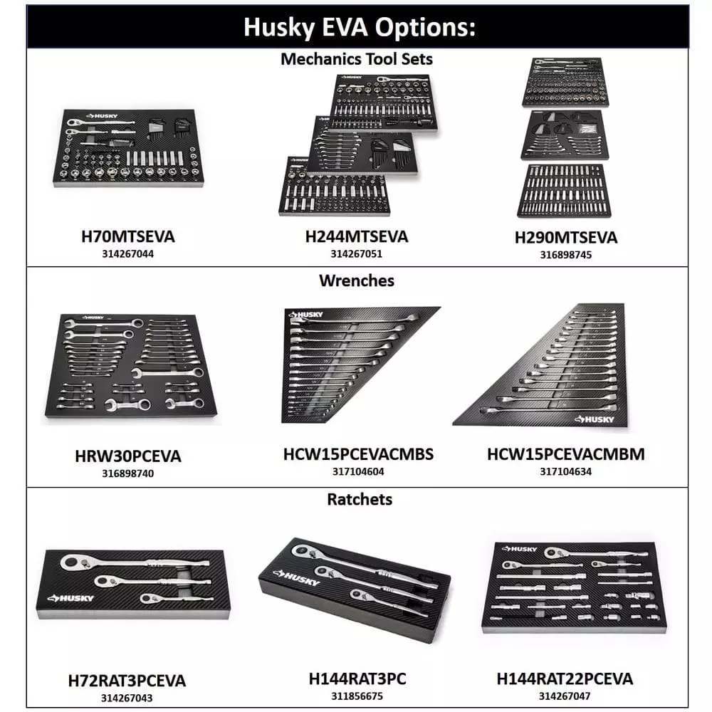 Husky Mechanics Tool Set in EVA Trays (290-Piece) 9 Husky Mechanics Tool Set in EVA Trays (290-Piece) - Image 7