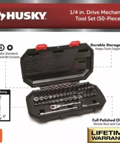 Husky 1/4 in. Drive Mechanics Tool Set (50-Piece) -FixPro Store husky mechanics tool sets h50mts4d 40 1000