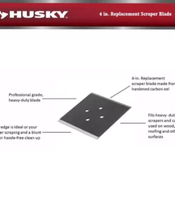 Husky 4 in. Replacement Scraper Blade -FixPro Store husky paint scrapers 17pt0103 1f 1000