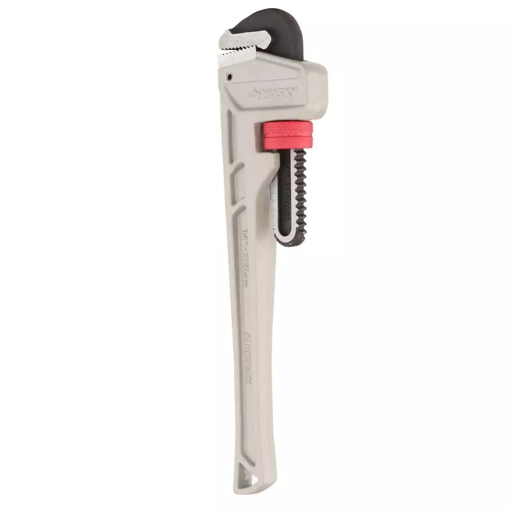 Husky 14 in. Aluminum Pipe Wrench with 1-1/2 in. Jaw Capacity