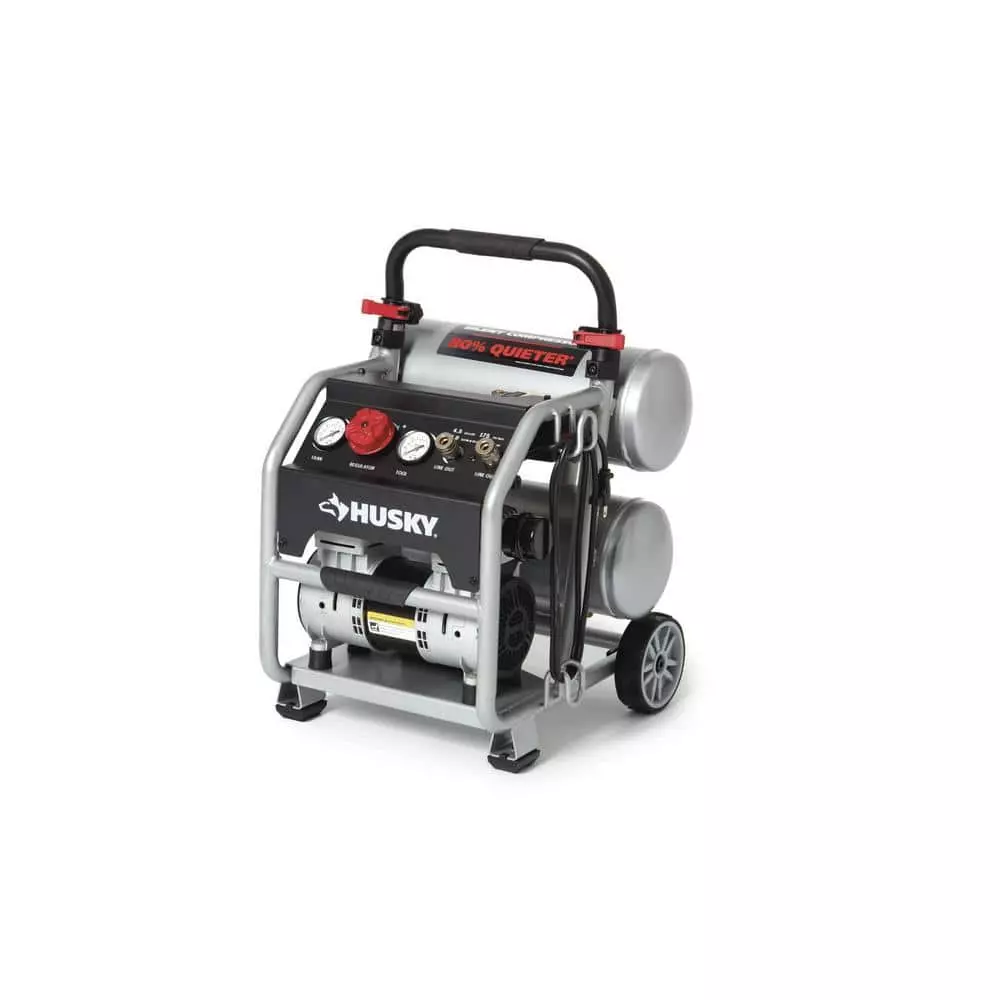 Husky 4.5 Gal. Portable Electric-Powered Silent Air Compressor 11 Husky 4.5 Gal. Portable Electric-Powered Silent Air Compressor - Image 9