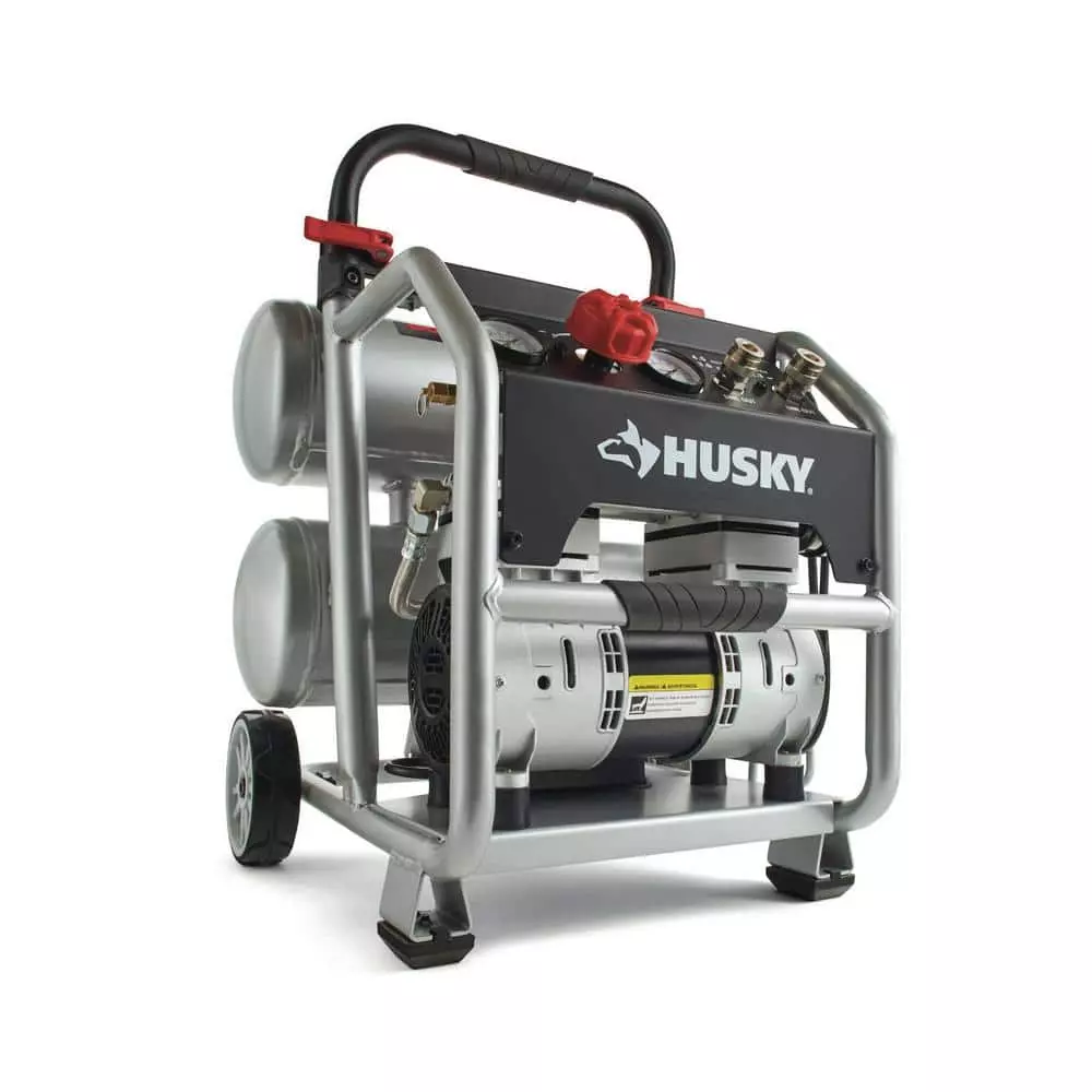 Husky 4.5 Gal. Portable Electric-Powered Silent Air Compressor 3 Husky 4.5 Gal. Portable Electric-Powered Silent Air Compressor