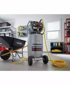 Husky 20 Gal. Vertical Electric-Powered Silent Air Compressor -FixPro Store husky portable air compressors 3332013 1f 1000