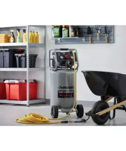 Husky 20 Gal. Vertical Electric-Powered Silent Air Compressor -FixPro Store husky portable air compressors 3332013 4f 1000