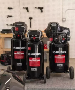 Husky 20 Gal. 200 PSI Oil Free Portable Vertical Electric Air Compressor -FixPro Store husky portable air compressors c202h fa 1000