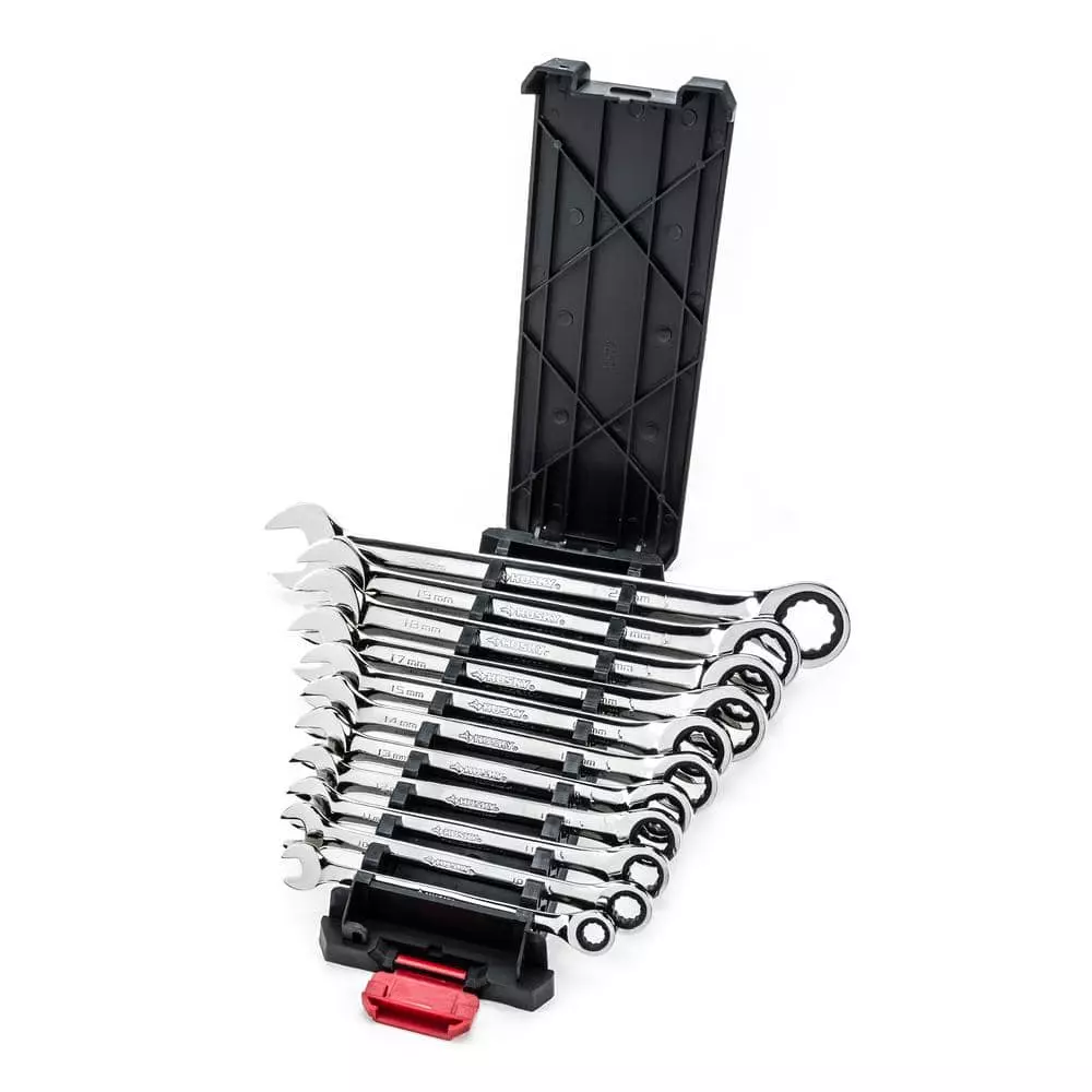 Husky Ratcheting Metric Combination Wrench Set (11-Piece) 4 Husky Ratcheting Metric Combination Wrench Set (11-Piece) - Image 2