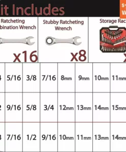 Husky SAE and Metric Ratcheting Wrench Set (24-Piece) -FixPro Store husky ratcheting wrenches hrw24pc 31 1000