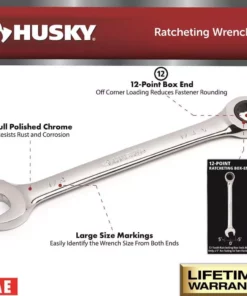 Husky Ratcheting SAE Combination Wrench Set (7-Piece) -FixPro Store husky ratcheting wrenches hrw7pcsaen 40 1000