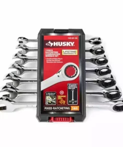 Husky Ratcheting SAE Combination Wrench Set (7-Piece) -FixPro Store husky ratcheting wrenches hrw7pcsaen 4f 1000