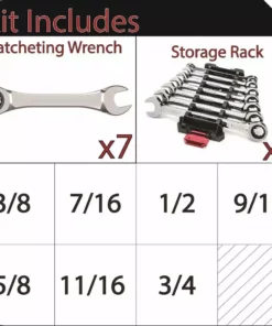 Husky Ratcheting SAE Combination Wrench Set (7-Piece) -FixPro Store husky ratcheting wrenches hrw7pcsaen e1 1000