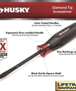 Husky Diamond Tip Magnetic Screwdriver Set (6-Piece) -FixPro Store husky screwdriver sets h6pcmdtssd 40 1000