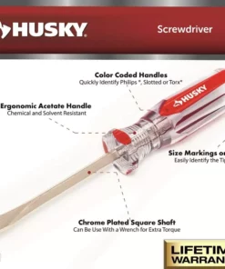 Husky Variety Screwdriver Set (6-Piece) -FixPro Store husky screwdriver sets h6pcsds 40 1000