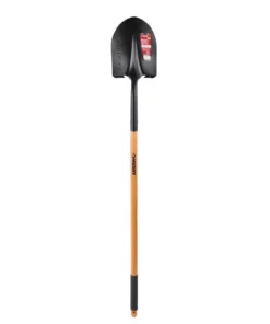 Husky 47 in. L Wood Handle Steel Digging Shovel with Grip