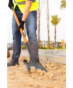 Husky 47 in. L Wood Handle Carbon Steel Transfer Shovel with Grip -FixPro Store husky shovels 77417 949 1f 1000