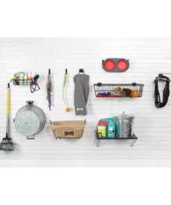 Husky 15 in. Basket for Garage Slat Wall and Track Systems -FixPro Store husky slatwall panels 90246hwsb 40 1000