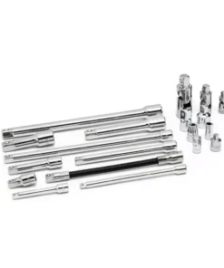 Husky 1/4 in., 3/8 in., 1/2 in. Drive Accessory Set (19-Piece) -FixPro Store husky socket extension sets haccy19pcrm 40 1000