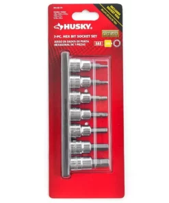 Husky 3/8 in. Drive SAE Hex Bit Socket Set (7-Piece) -FixPro Store husky socket sets h3dsae7pchbs 02 1f 1000