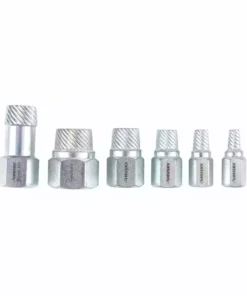 Husky Pipe Nipple Extractor Set (6-Piece) -FixPro Store husky specialty plumbing tools 410 391 0111 1f 1000