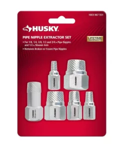 Husky Pipe Nipple Extractor Set (6-Piece) -FixPro Store husky specialty plumbing tools 410 391 0111 e1 1000