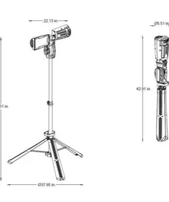 Husky 7000 Lumens Portable Corded LED Work Light with Tripod -FixPro Store husky standing work lights 7901304012 4f 1000