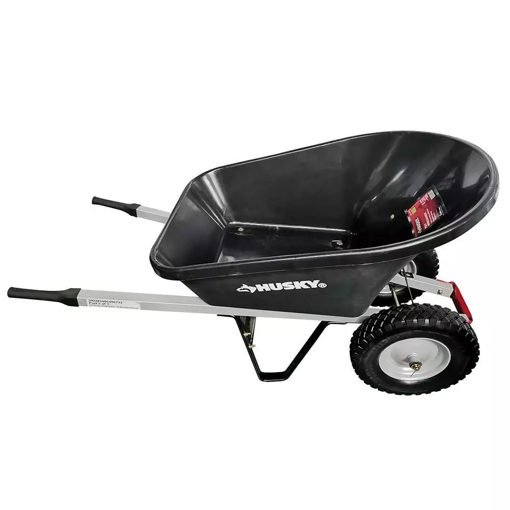 Husky 6 cu. ft. Plastic Wheelbarrow 3 Husky 6 cu. ft. Plastic Wheelbarrow