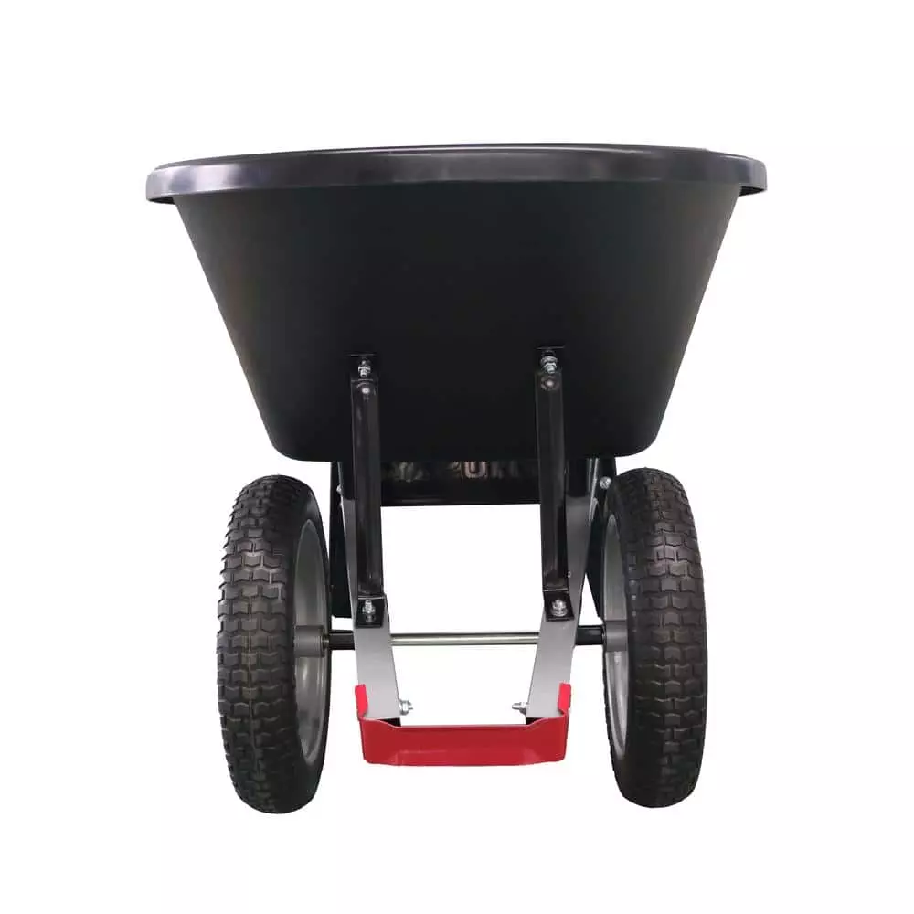 Husky 6 cu. ft. Poly Wheelbarrow with Dual Flat Free Tires 5 Husky 6 cu. ft. Poly Wheelbarrow with Dual Flat Free Tires - Image 3
