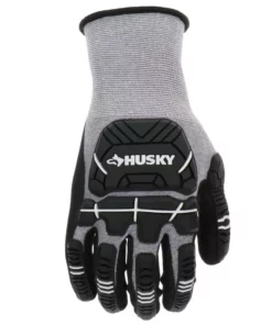 Husky Large ANSI 2 Cut Level Nitrile Coated Impact Work Glove -FixPro Store husky work gloves hk37130 lcc6 1f 1000