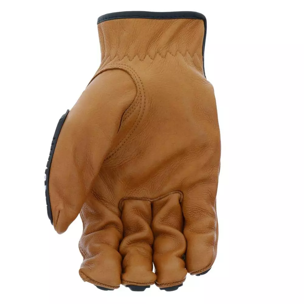 Husky Large Premium Grain Cowhide Leather Heavy Duty Impact Work Glove 7 Husky Large Premium Grain Cowhide Leather Heavy Duty Impact Work Glove - Image 5