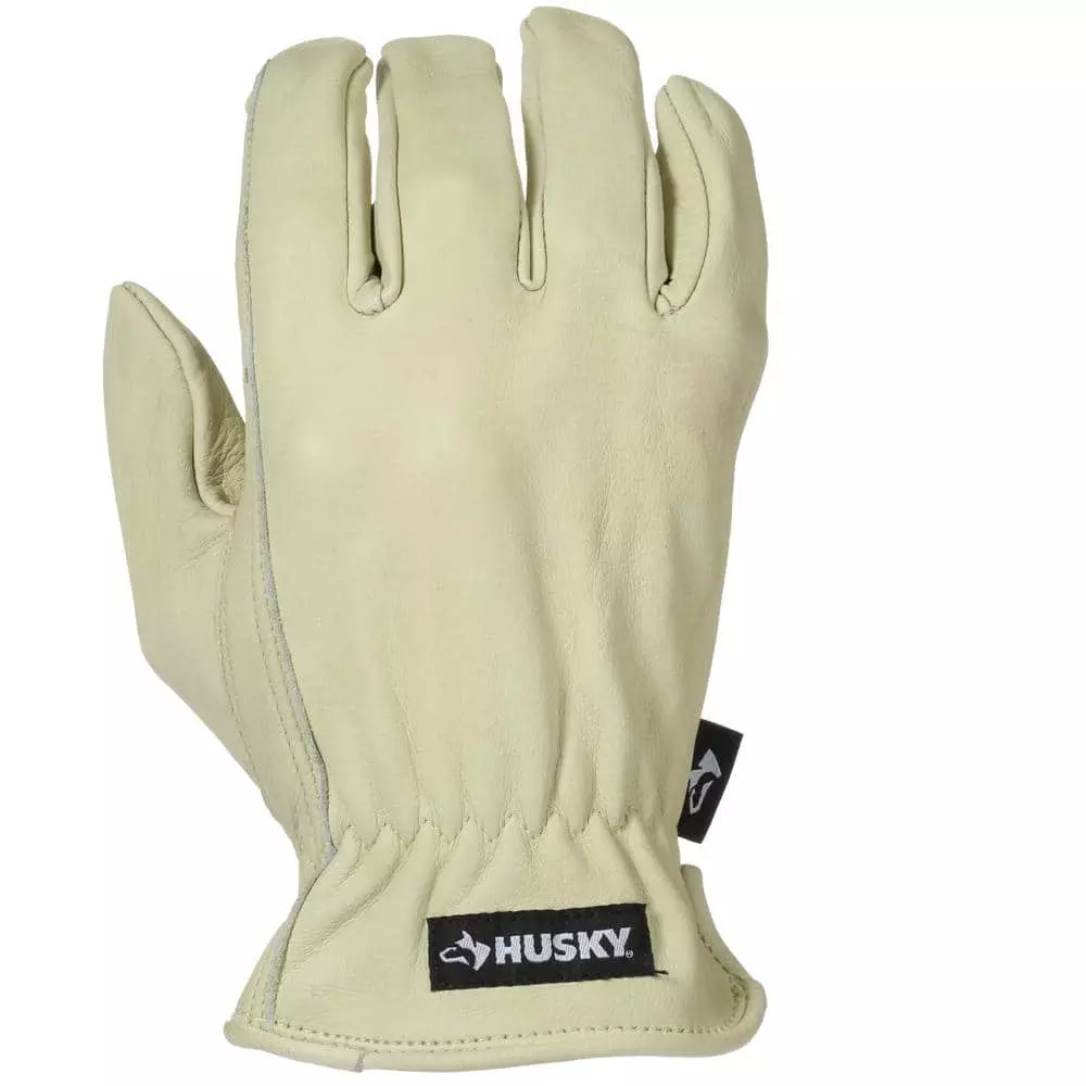 Husky Medium Grain Cowhide Water Resistant Leather Work Glove 7 Husky Medium Grain Cowhide Water Resistant Leather Work Glove - Image 5