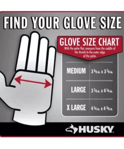 Husky Large Ripstop Hi-Dexterity Performance Work Glove with Touchscreen Capability -FixPro Store husky work gloves hk86024 lcc6 4f 1000
