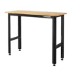 Husky 4 ft. Solid Wood Top Workbench in Black -FixPro Store husky workbenches 20t002 1b 64 1000