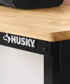 Husky 4 ft. Solid Wood Top Workbench in Black -FixPro Store husky workbenches 20t002 1b a0 1000