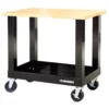 Husky 3 ft. Portable Solid Wood Top Workbench with Casters in Black -FixPro Store husky workbenches g3600s us 64 1000
