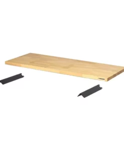 Husky 48 in. Solid Wood Work Surface for Regular Duty Welded Steel Garage Storage System