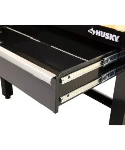 Husky 4 ft. Solid Wood Top Workbench in Black with Pegboard and 1 Drawer -FixPro Store husky workbenches g4801s us 1d 1000