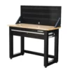 Husky 4 ft. Solid Wood Top Workbench in Black with Pegboard and 1 Drawer -FixPro Store husky workbenches g4801s us 64 1000