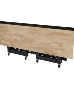 Husky 6 ft. Folding Adjustable Height Solid Wood Top Workbench in Black -FixPro Store husky workbenches g7200fw us 40 1000