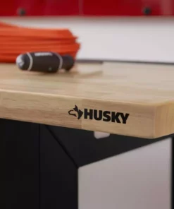 Husky 6 ft. Folding Adjustable Height Solid Wood Top Workbench in Black -FixPro Store husky workbenches g7200fw us 66 1000