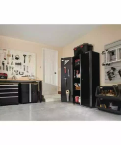 Husky 6 ft. Adjustable Height Solid Wood Top Workbench in Black for Ready to Assemble Steel Garage Storage System -FixPro Store husky workbenches g7200s us 44 1000