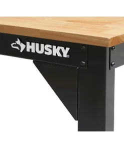Husky 6 ft. Solid Wood Top Workbench in Black -FixPro Store husky workbenches g7200s1 us c3 1000