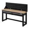 Husky 6 ft. Solid Wood Top Workbench in Black with Pegboard and 2 Drawers 2 Husky 6 ft. Solid Wood Top Workbench in Black with Pegboard and 2 Drawers -FixPro Store husky workbenches g7202s us 64 1000