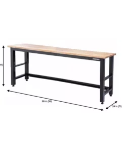 Husky 8 ft. Adjustable Height Solid Wood Top Workbench in Red for Ready to Assemble Steel Garage Storage System 14 Husky 8 ft. Adjustable Height Solid Wood Top Workbench in Red for Ready to Assemble Steel Garage Storage System -FixPro Store husky workbenches g9600r us1 a0 1000