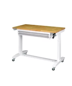 Husky 46 in. Adjustable Height Work Table with 2-Drawers in White 21 Husky 46 in. Adjustable Height Work Table with 2-Drawers in White -FixPro Store husky workbenches holt4602bj2 1d 1000